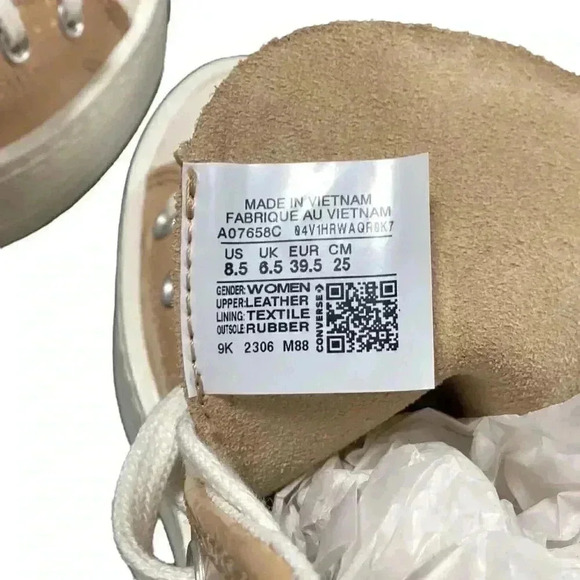 Converse Shoes Womens 8.5 Chuck Taylor All Star Lift Platform Leather High Top - Picture 11 of 11